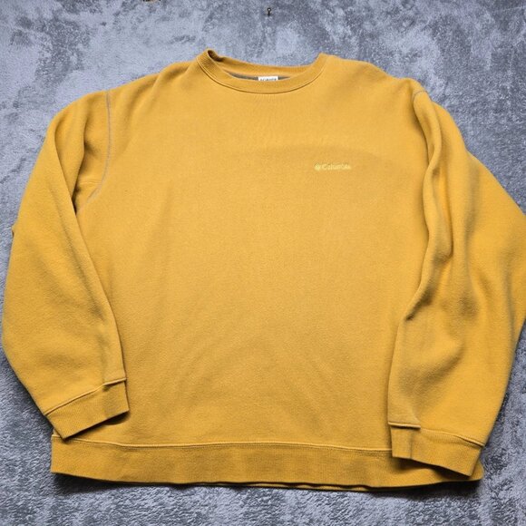 Columbia Crew Neck Sweatshirt Mens XXL Raw Honey Long Sleeve Pull-Over Outdoor - Picture 1 of 13